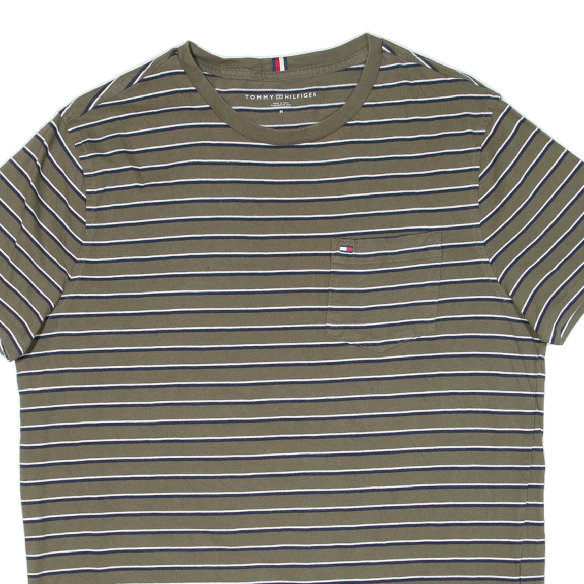 TOMMY HILFIGER Womens T-Shirt Green Short Sleeve M
