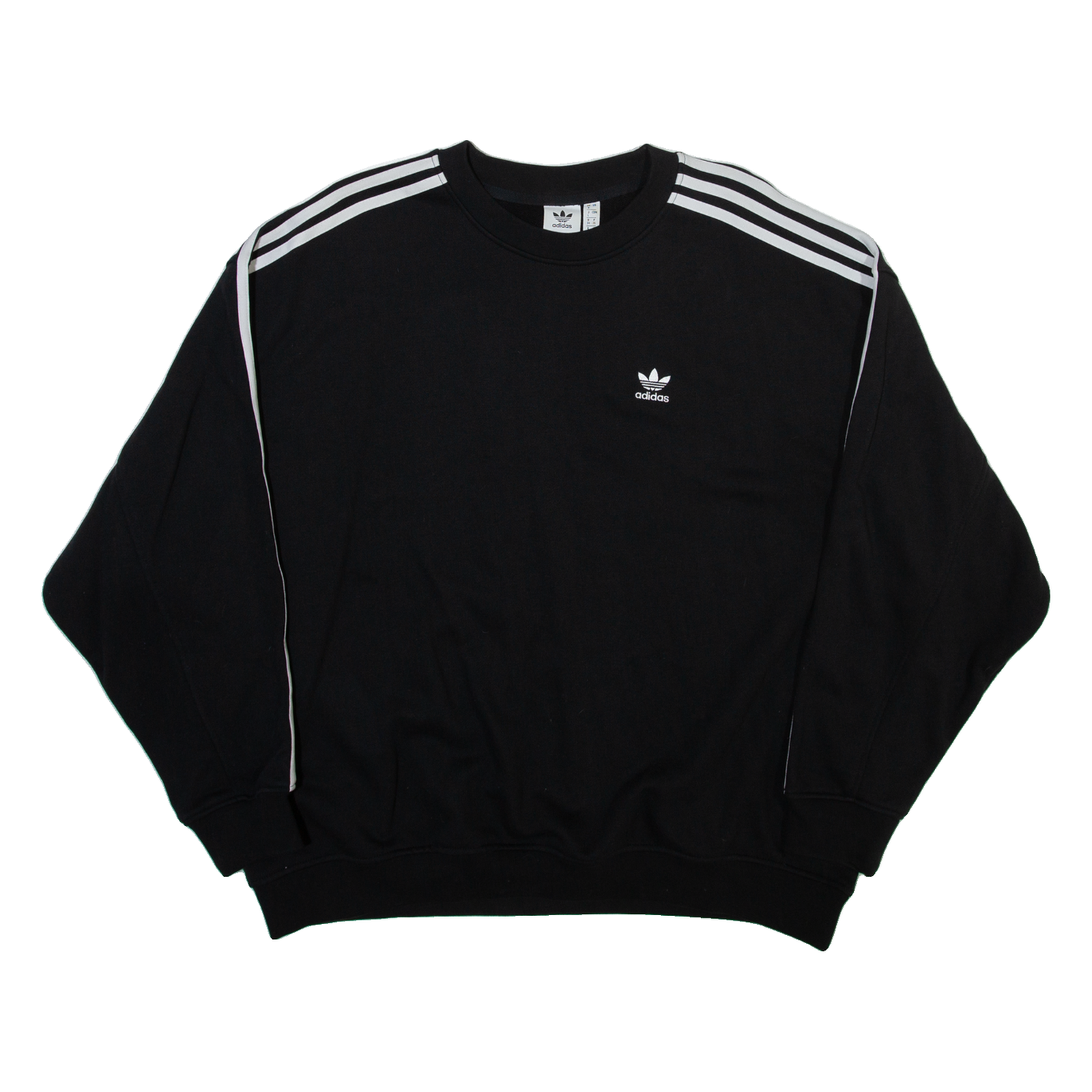 ADIDAS ORIGINALS Womens Sweatshirt Black Crew Neck UK 8