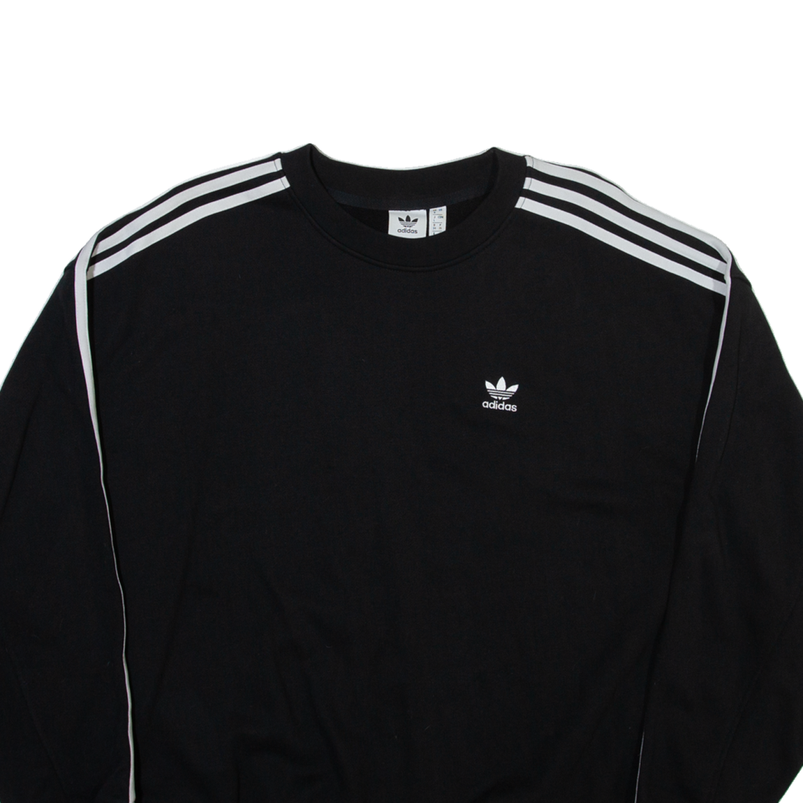 ADIDAS ORIGINALS Womens Sweatshirt Black Crew Neck UK 8