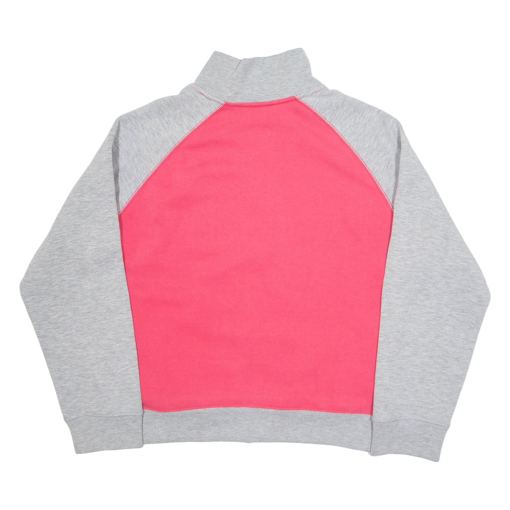 REEBOK Zip Up Womens Sweatshirt Pink High Neck UK 14