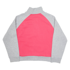 REEBOK Zip Up Womens Sweatshirt Pink High Neck UK 14