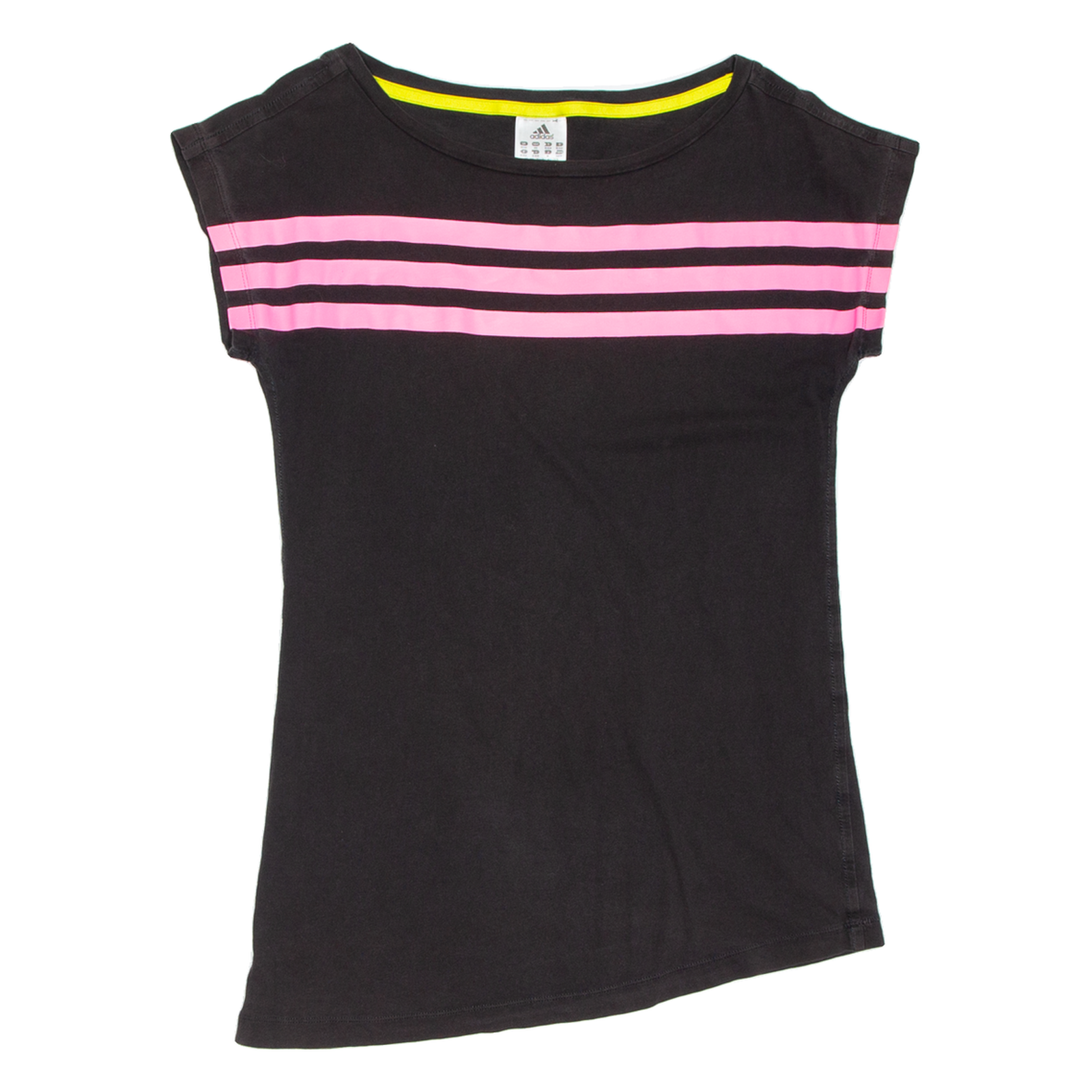 ADIDAS Womens T-Shirt Black Short Sleeve XS