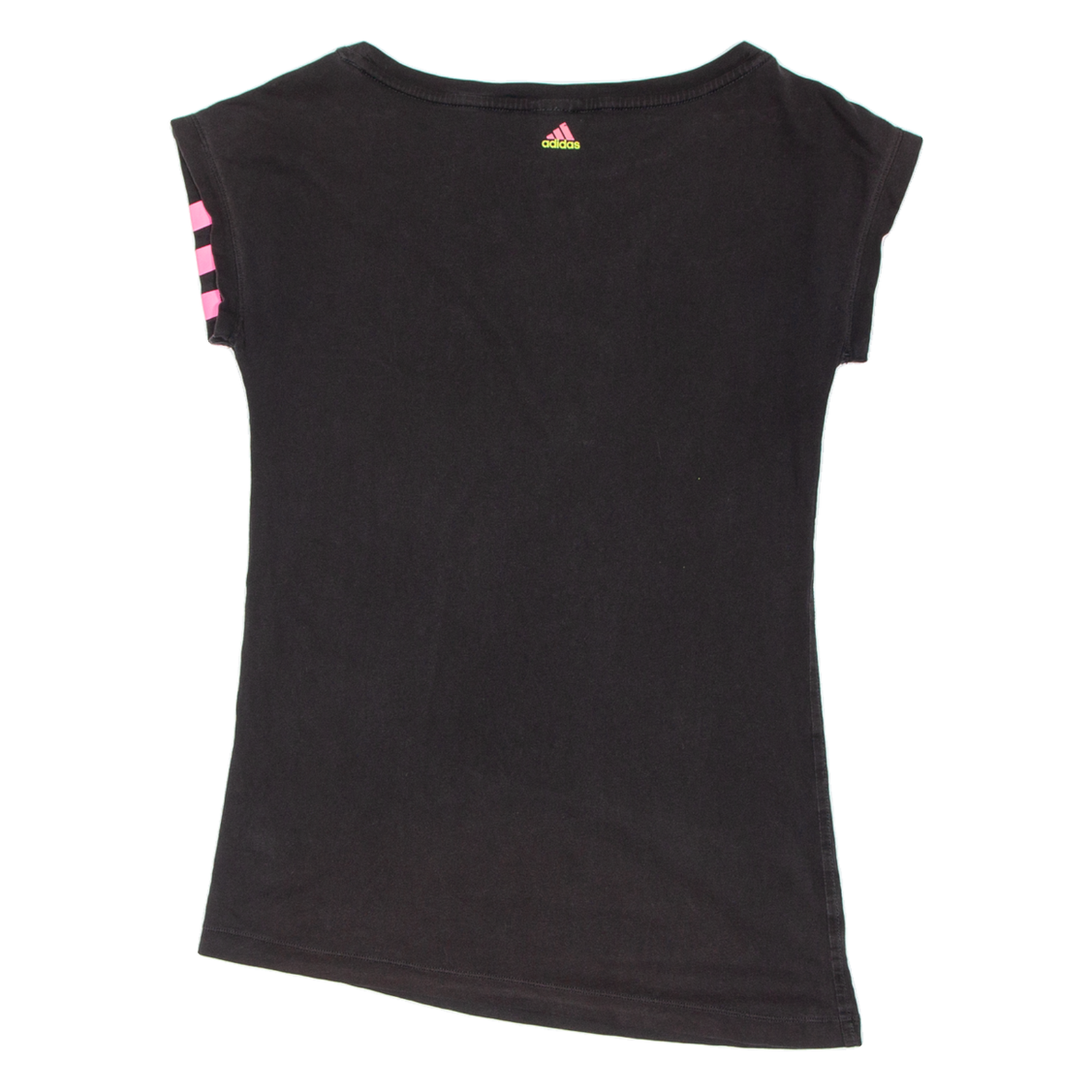 ADIDAS Womens T-Shirt Black Short Sleeve XS