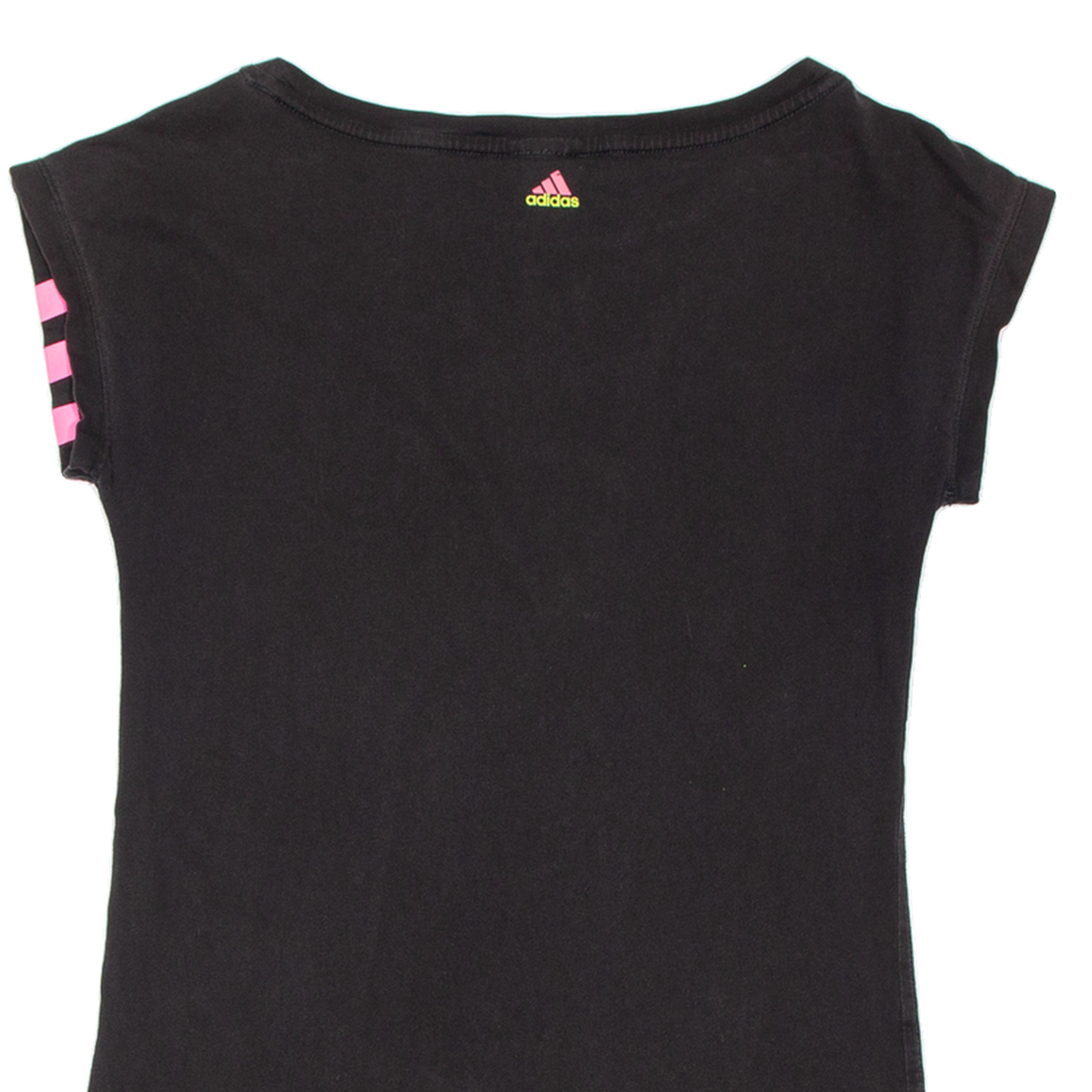 ADIDAS Womens T-Shirt Black Short Sleeve XS