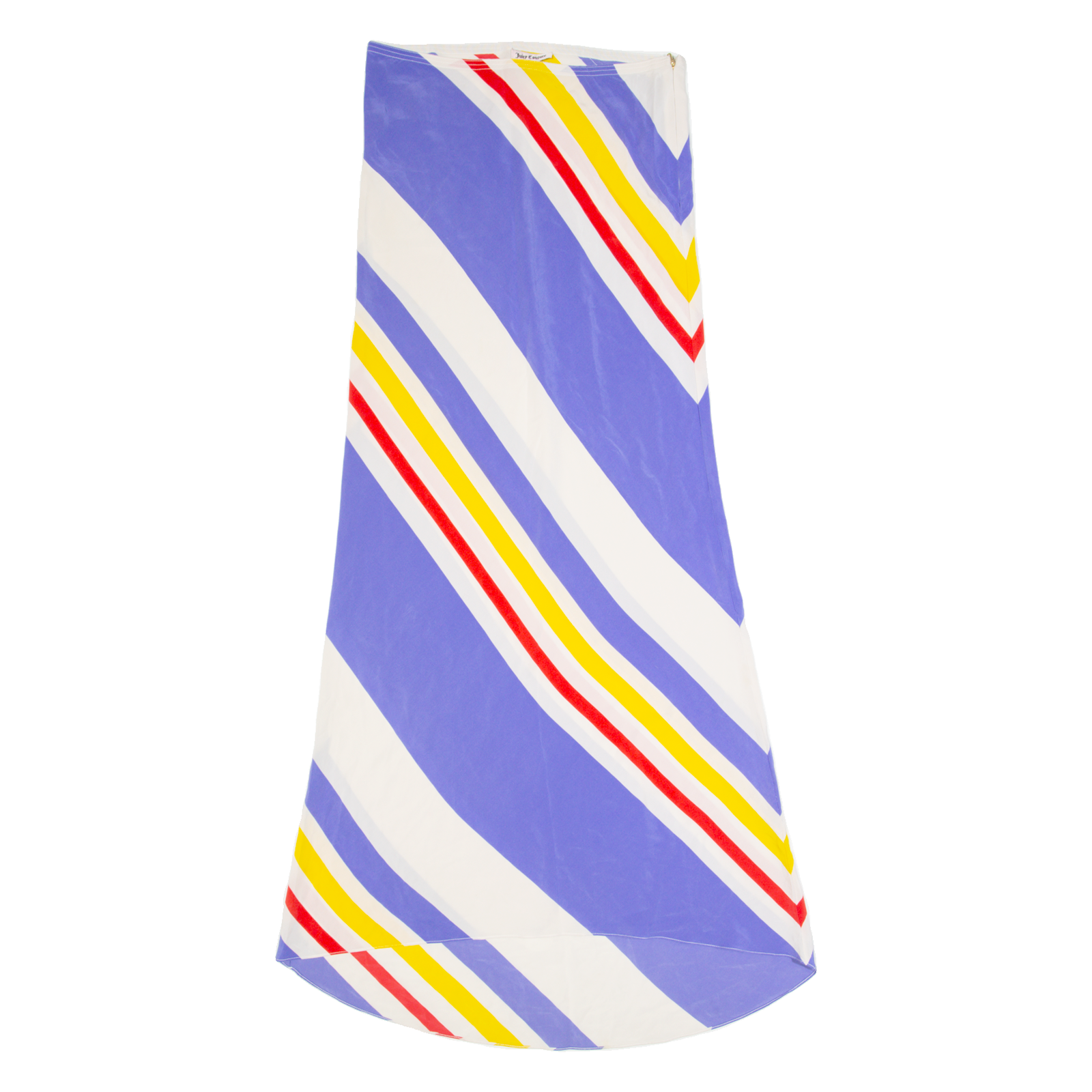 JUICY COUTURE Womens Maxi Skirt Blue Long Silk Striped S