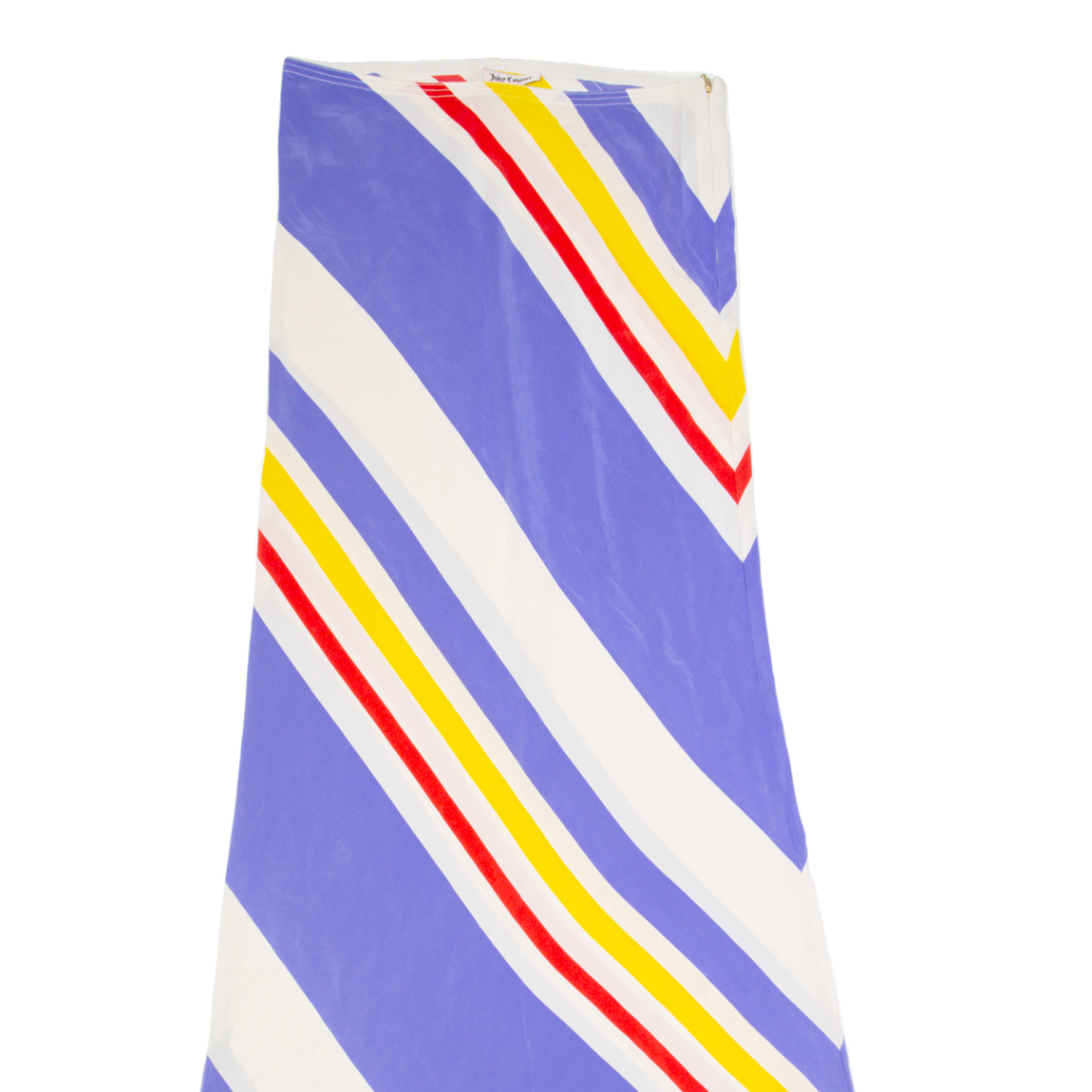 JUICY COUTURE Womens Maxi Skirt Blue Long Silk Striped S