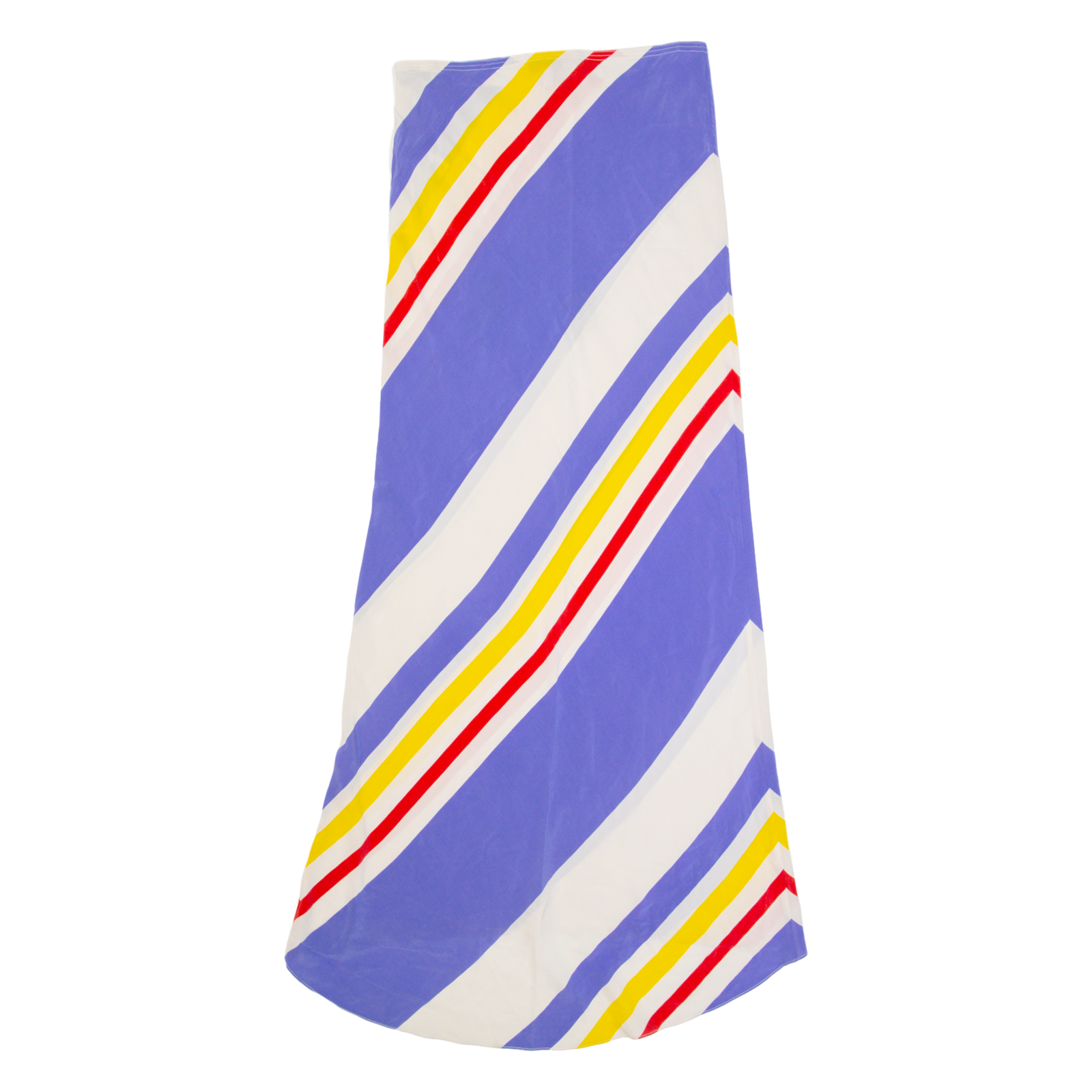 JUICY COUTURE Womens Maxi Skirt Blue Long Silk Striped S