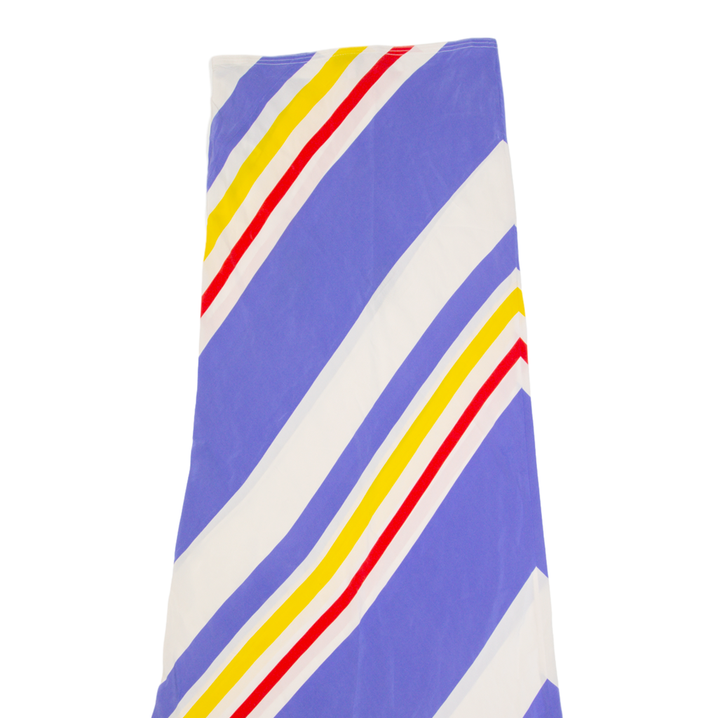 JUICY COUTURE Womens Maxi Skirt Blue Long Silk Striped S