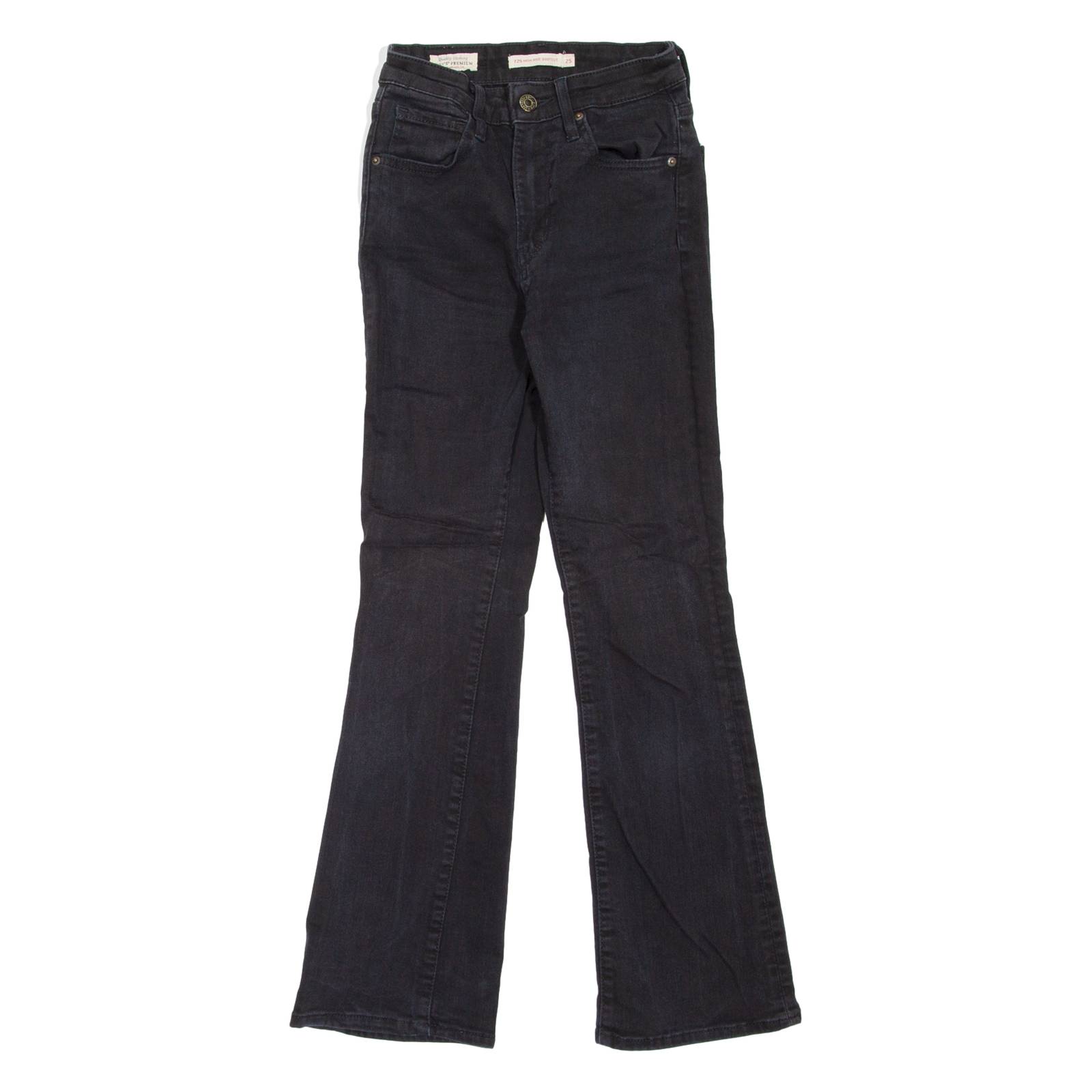 LEVI'S 725 High Rise BIG E Womens Jeans Black Regular Bootcut W21 L28