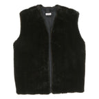 CITYLIFE Womens Black Outdoor Sleeveless Jacket XL Polyester Blend Woven Button