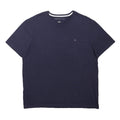 TOMMY HILFIGER Mens Blue L Short Sleeve Crew Neck Logo Minimalist T-Shirt