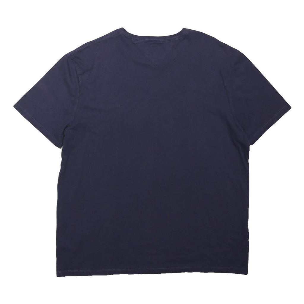 TOMMY HILFIGER Mens Blue L Short Sleeve Crew Neck Logo Minimalist T-Shirt