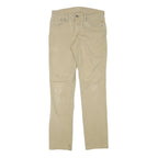 LEVI'S Mens Slim Beige Cotton Blend Zip Trousers W30 L30 Casual Classic Fit