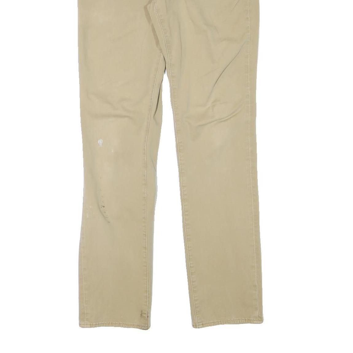 LEVI'S Mens Slim Beige Cotton Blend Zip Trousers W30 L30 Casual Classic Fit