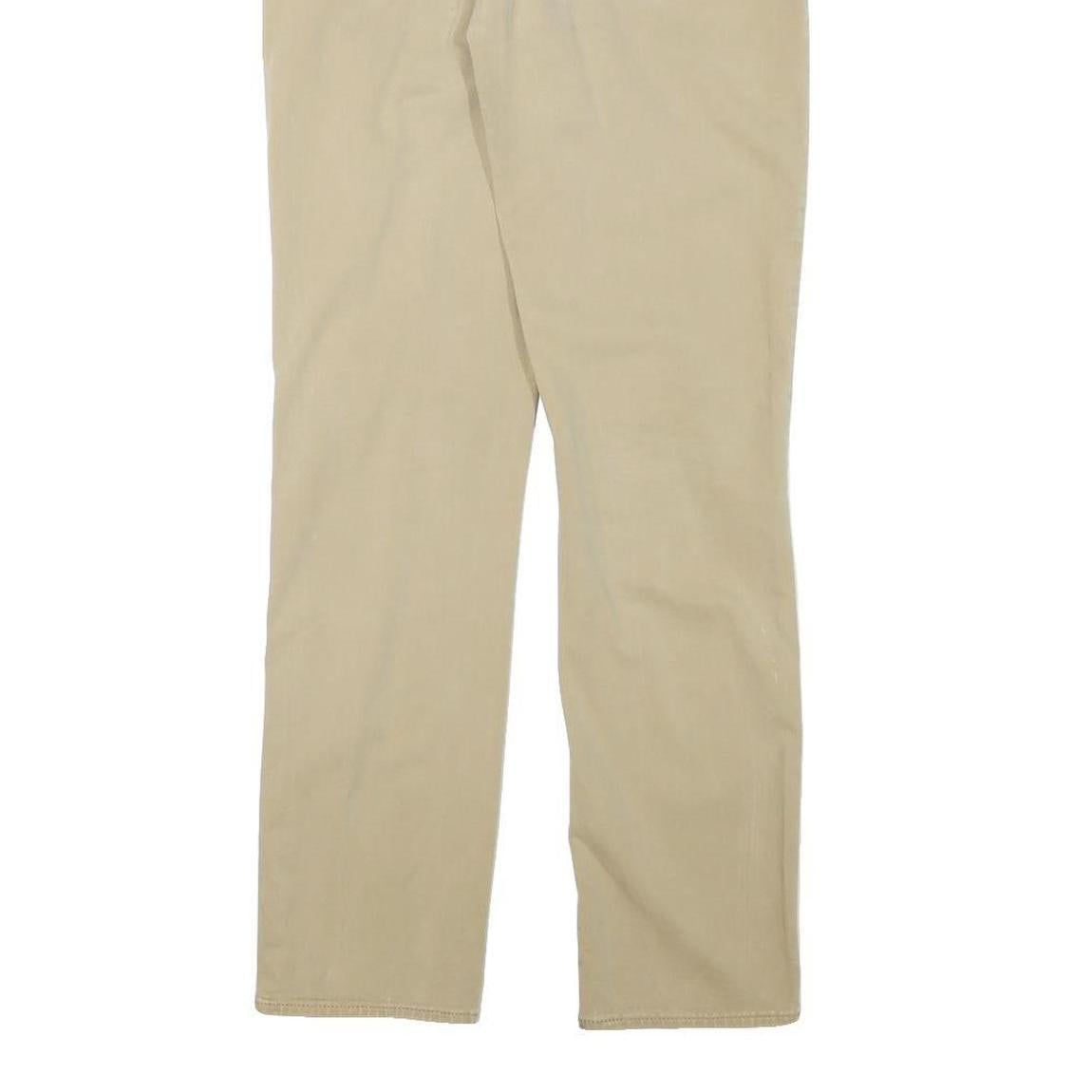 LEVI'S Mens Slim Beige Cotton Blend Zip Trousers W30 L30 Casual Classic Fit