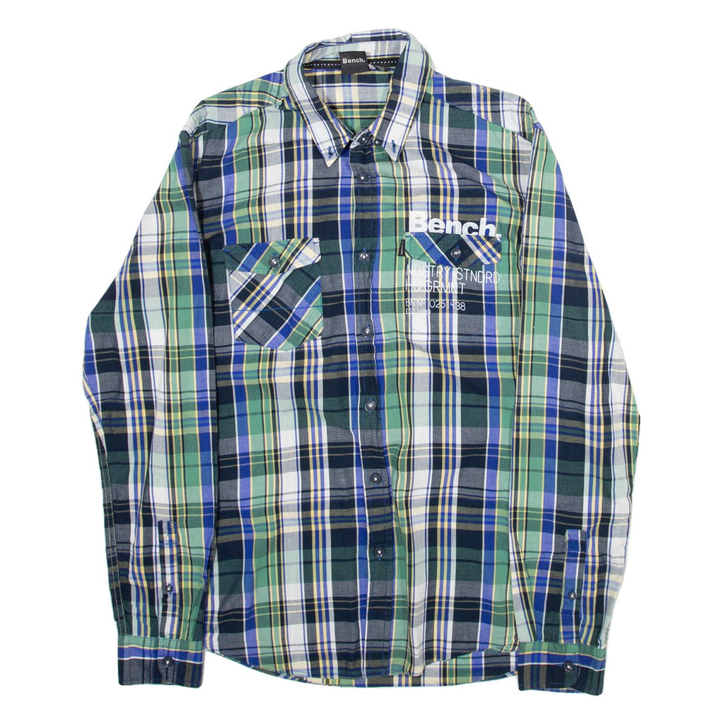 BARBOUR Mens Shirt Blue Check Long Sleeve S