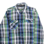 BARBOUR Mens Shirt Blue Check Long Sleeve S