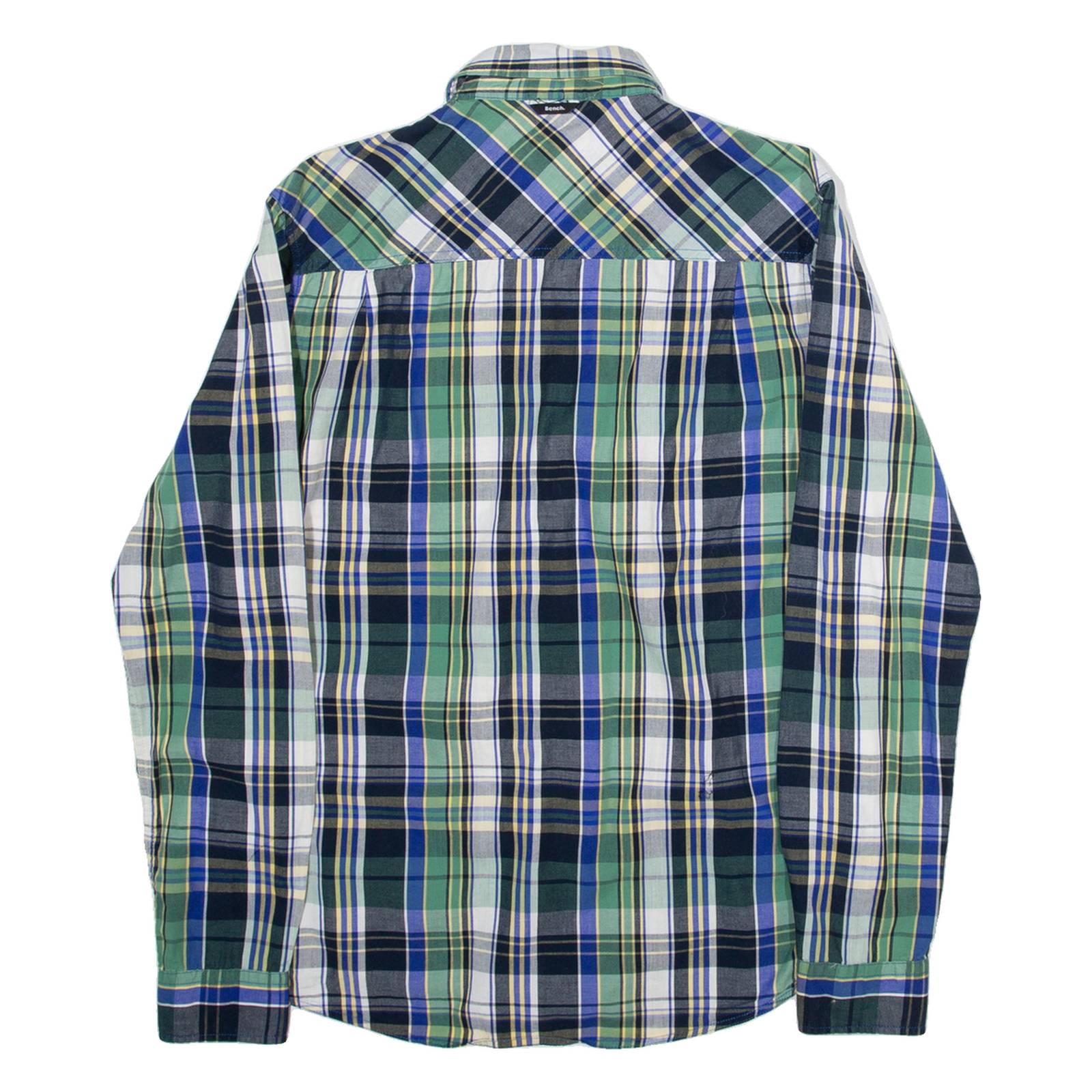 BARBOUR Mens Shirt Blue Check Long Sleeve S