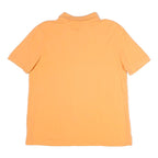 LAUREN RALPH LAUREN Womens Orange Short Sleeve Plain Polo Shirt L Cotton Casual