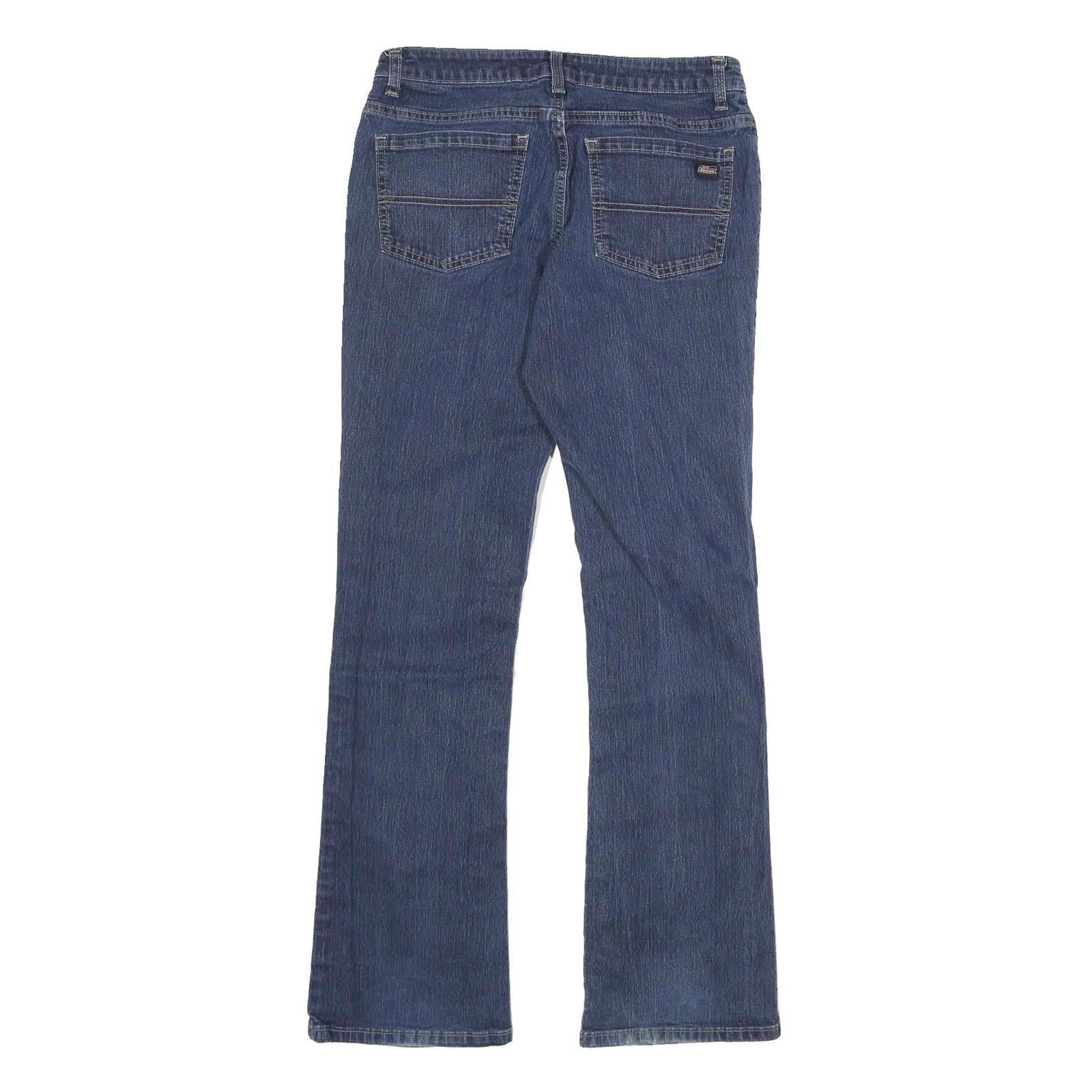 DICKIES Womens Jeans Blue Relaxed Bootcut Denim Medium W28 L31 Classic Casual