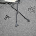 ADIDAS Mens Grey Pullover Hoodie L Cotton Blend Casual Sports Sweatshirt