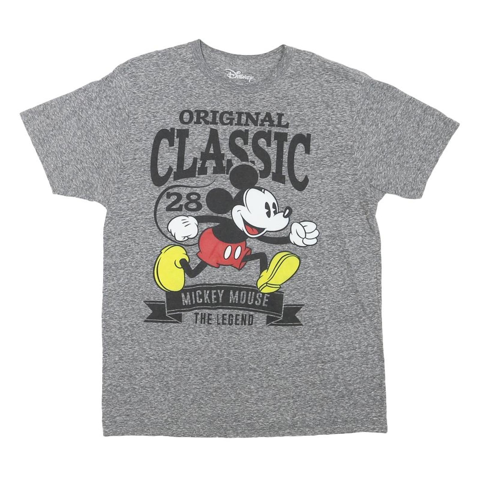 DISNEY Mens Grey Original Classic Mickey Mouse Graphic T-Shirt M Crew Neck Short