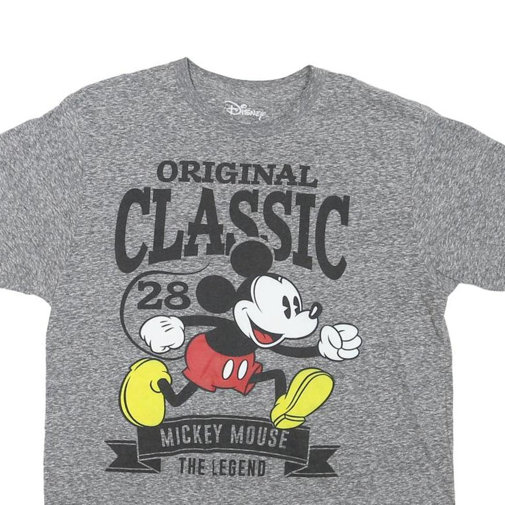 DISNEY Mens Grey Original Classic Mickey Mouse Graphic T-Shirt M Crew Neck Short