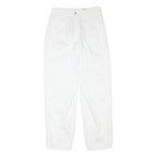 CATARINA Womens Cotton Blend White Relaxed Straight Trousers W28 L29 Stylish