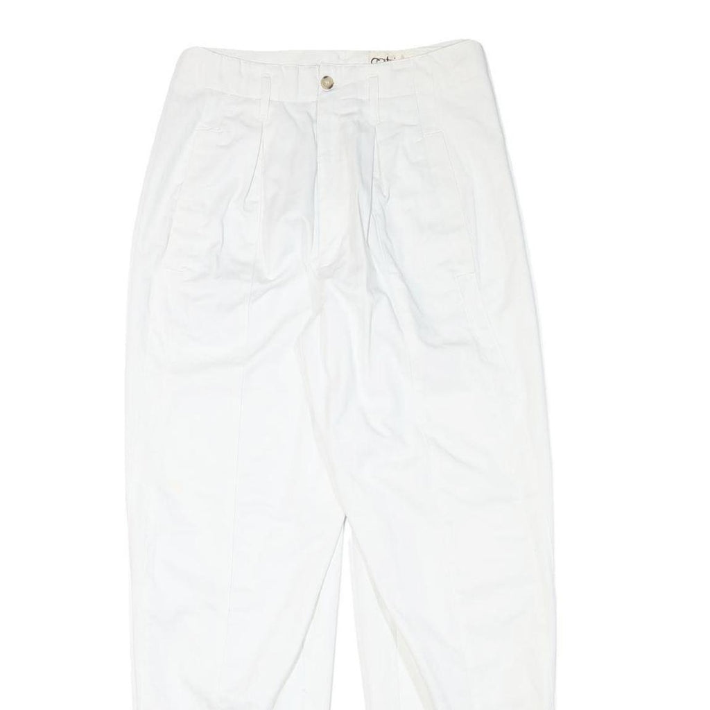 CATARINA Womens Cotton Blend White Relaxed Straight Trousers W28 L29 Stylish