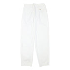 CATARINA Womens Cotton Blend White Relaxed Straight Trousers W28 L29 Stylish