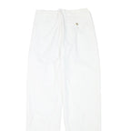 CATARINA Womens Cotton Blend White Relaxed Straight Trousers W28 L29 Stylish