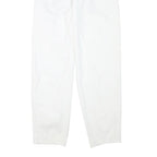 CATARINA Womens Cotton Blend White Relaxed Straight Trousers W28 L29 Stylish