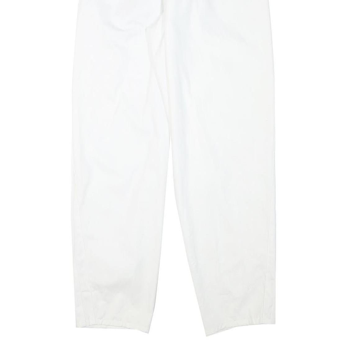 CATARINA Womens Cotton Blend White Relaxed Straight Trousers W28 L29 Stylish