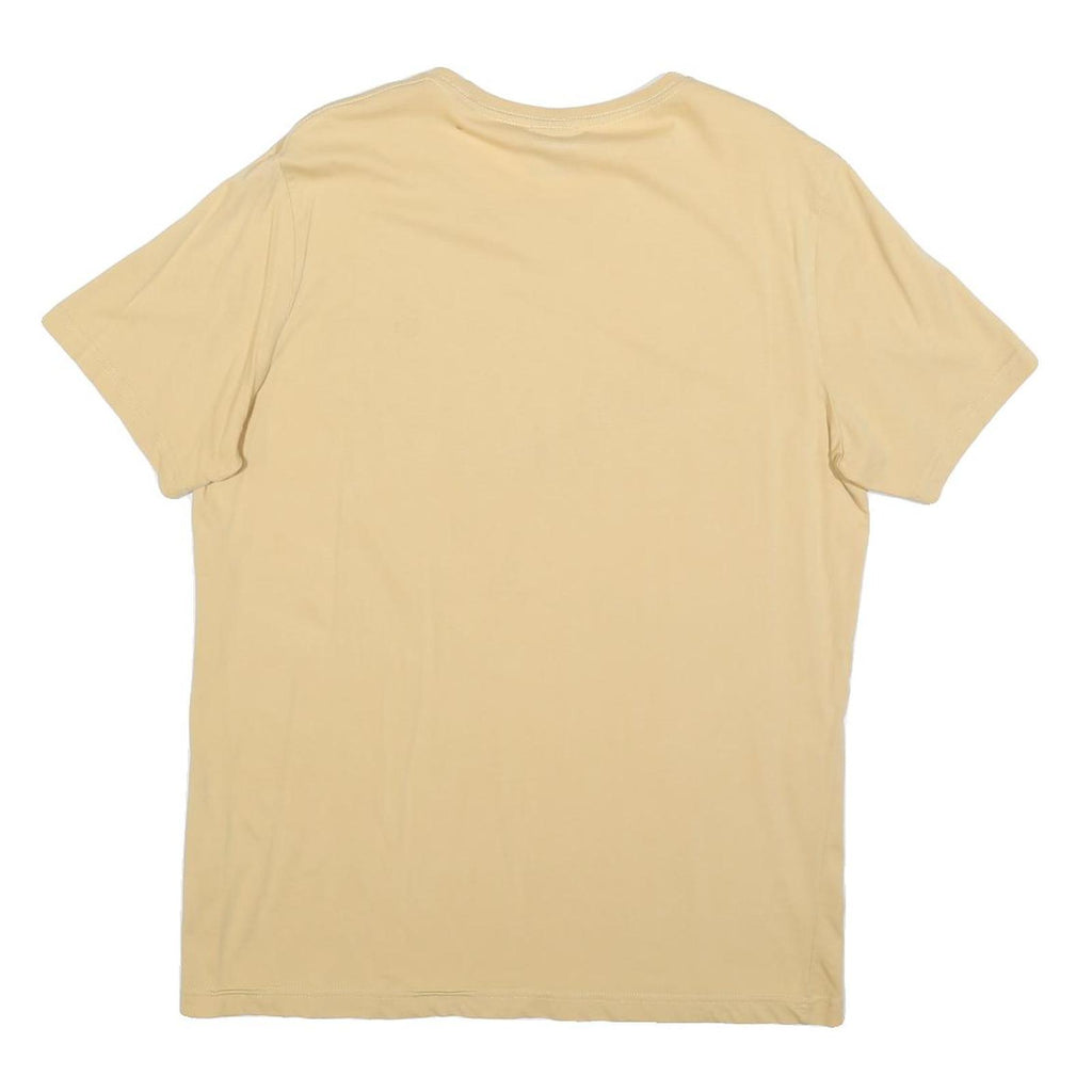 PUMA Mens Beige T-Shirt L Short Sleeve Crew Neck Cotton Blend Camouflage Print