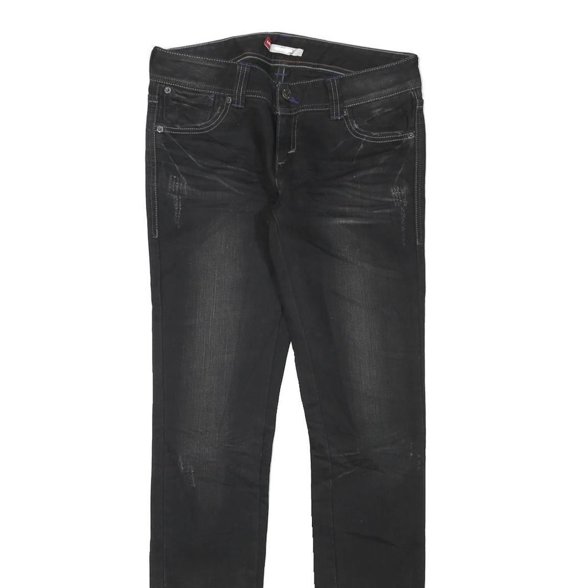 LEVI'S Womens Slim Black Denim Slim Fit Stretch W30 L32 Classic Jeans
