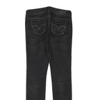 LEVI'S Womens Slim Black Denim Slim Fit Stretch W30 L32 Classic Jeans