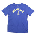 FANATICS Mens Blue Mariners Cotton Blend T-Shirt L Short Sleeve Crew Neck King