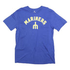 FANATICS Mens Blue Mariners Cotton Blend T-Shirt L Short Sleeve Crew Neck King