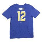 FANATICS Mens Blue Mariners Cotton Blend T-Shirt L Short Sleeve Crew Neck King