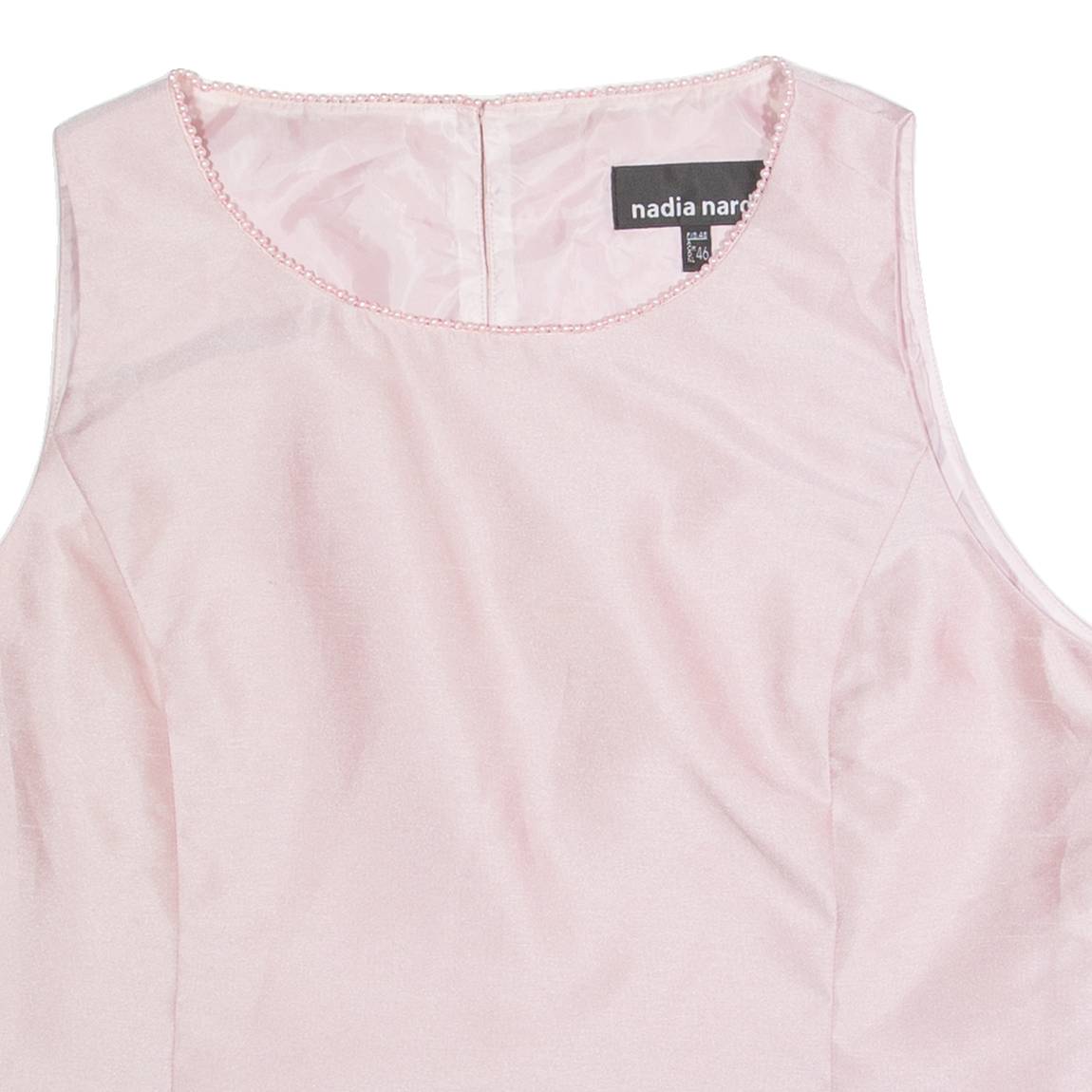 NADIA NARDI Womens Vest Pink Sleeveless 90s L