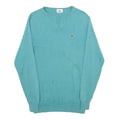 LACOSTE Mens Blue Plain Crew Neck Basic Knit Jumper Size S Casual Cotton Sweater