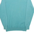 LACOSTE Mens Blue Plain Crew Neck Basic Knit Jumper Size S Casual Cotton Sweater