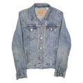 LEVI'S Womens Blue Denim Jacket M Cotton Button Front Classic Fit Casual