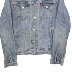 LEVI'S Womens Blue Denim Jacket M Cotton Button Front Classic Fit Casual