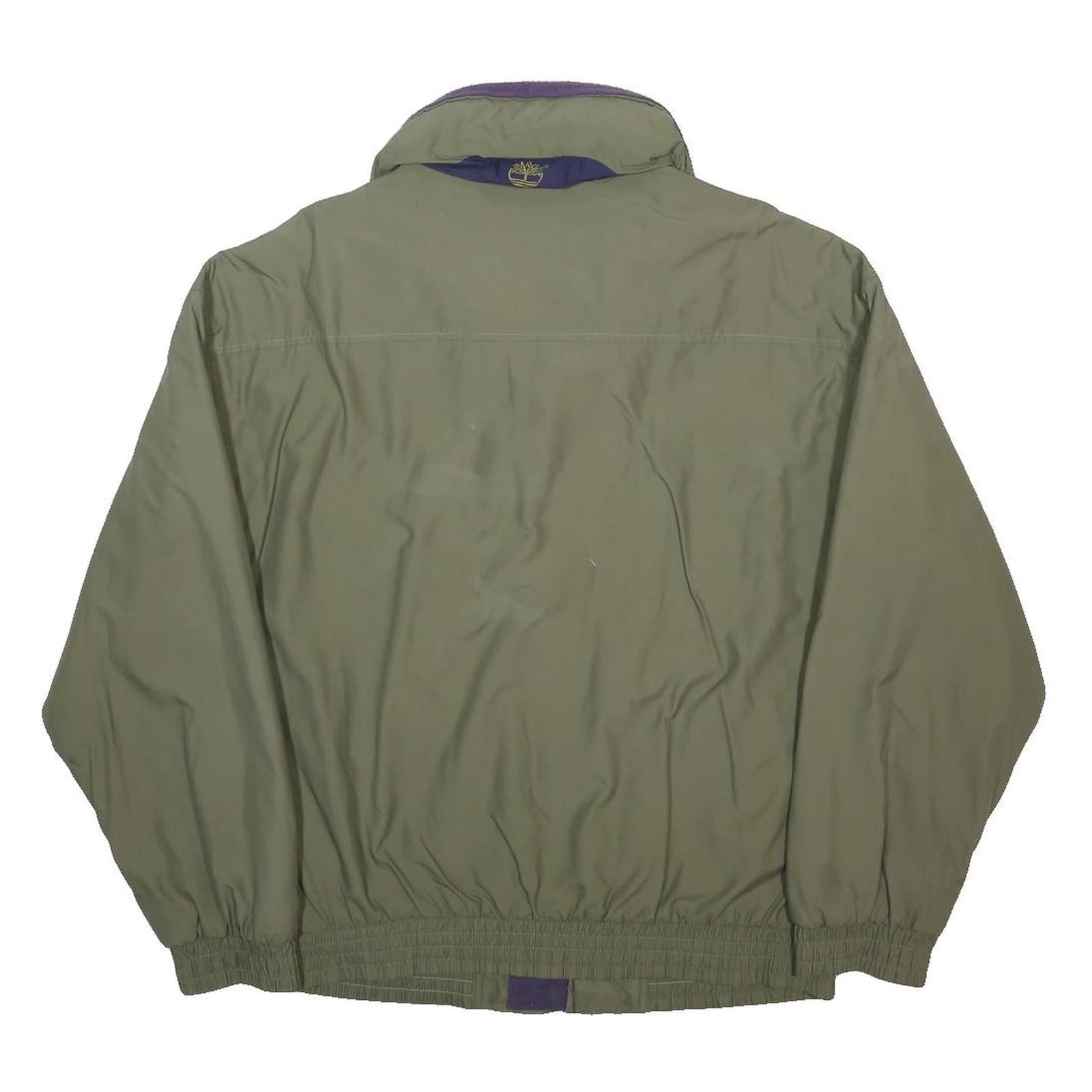 TIMBERLAND Mens Beige Purple Outdoor Jacket S Nylon Plain Zip Casual
