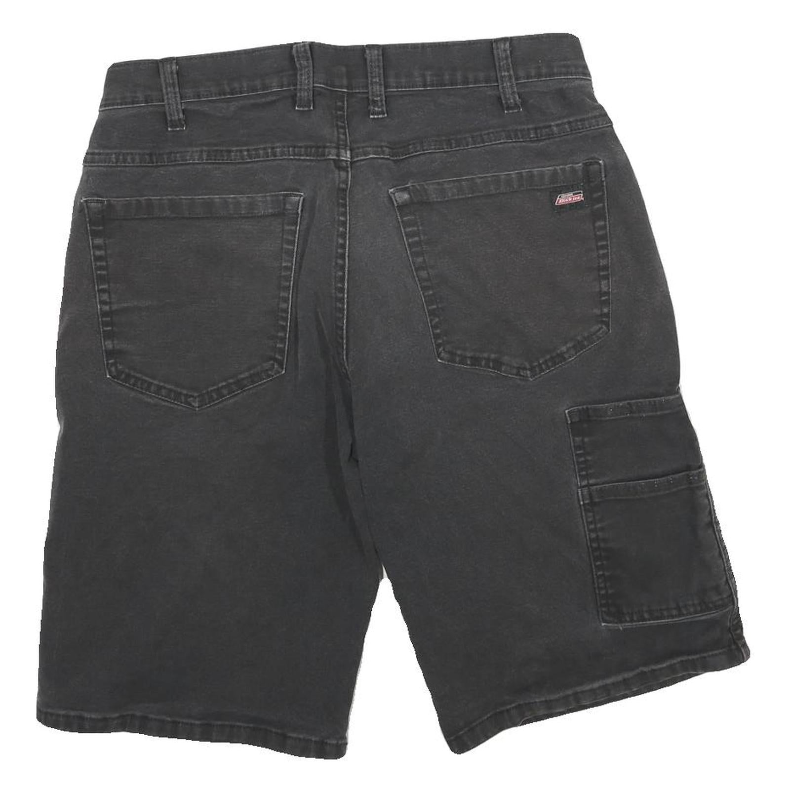 DICKIES Mens Shorts Black Casual L W30 Cotton Blend Workwear Pockets