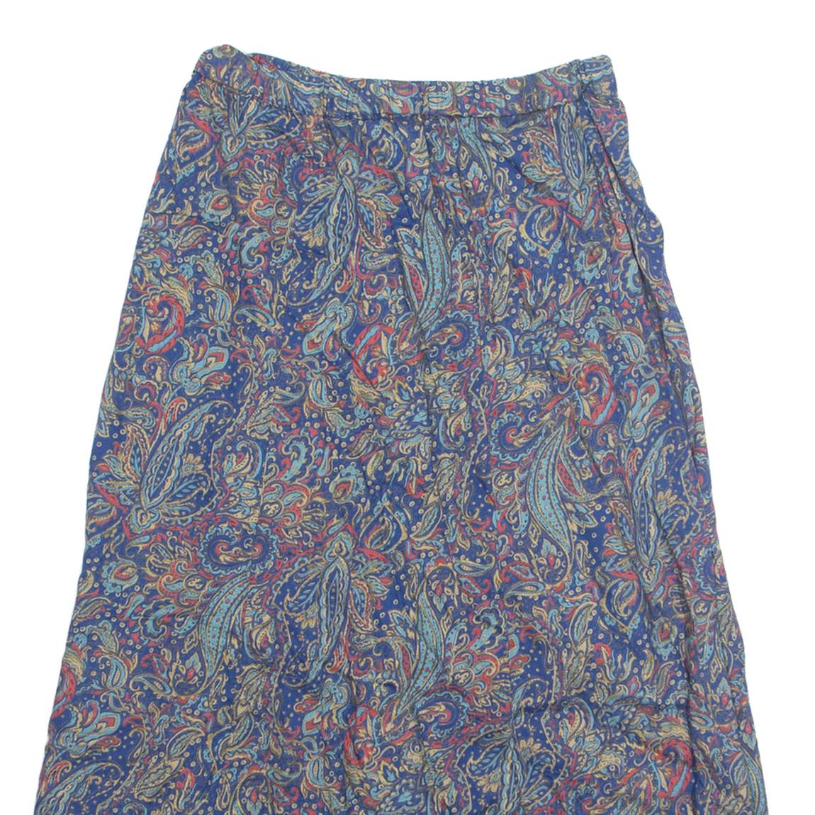 Womens A-Line Skirt Blue Knee Length Floral S