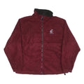 LANDWAY Mens Maroon Jacket L Polyester Blend Plain Zip Outdoor Casual