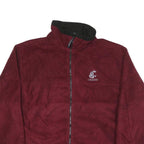 LANDWAY Mens Maroon Jacket L Polyester Blend Plain Zip Outdoor Casual