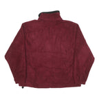 LANDWAY Mens Maroon Jacket L Polyester Blend Plain Zip Outdoor Casual